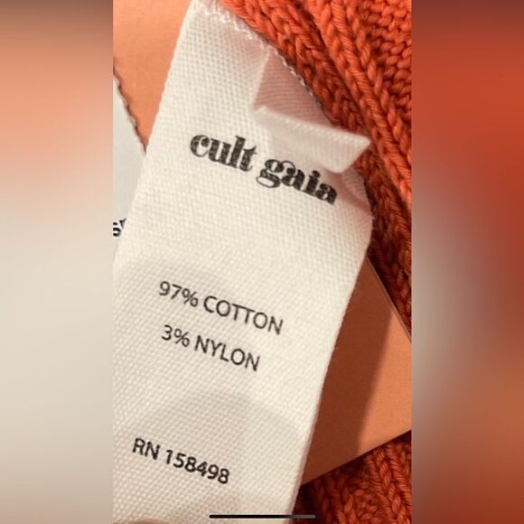 Cult Gaia Jada Knit Pants In Orange.Size L - Picture 13 of 14